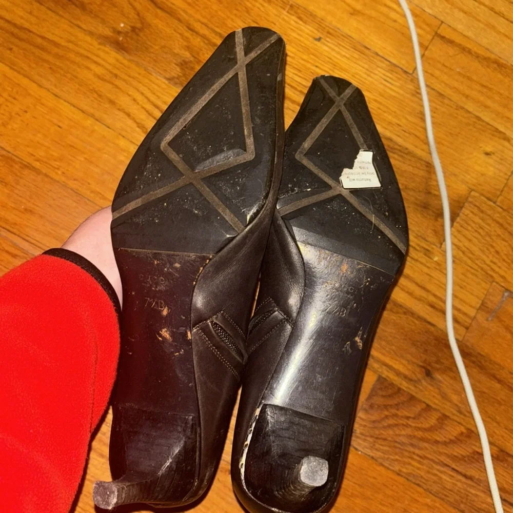 Gucci Brown Leather Heeled Boots - Picture 12 of 12